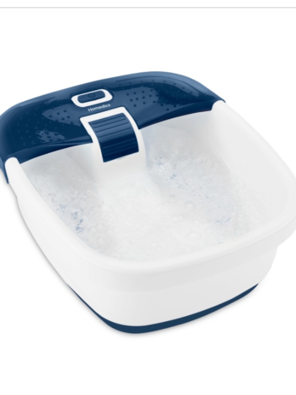 HoMedics Bubble Bliss Deluxe Foot Bath with Heat - Navy New Open Box.